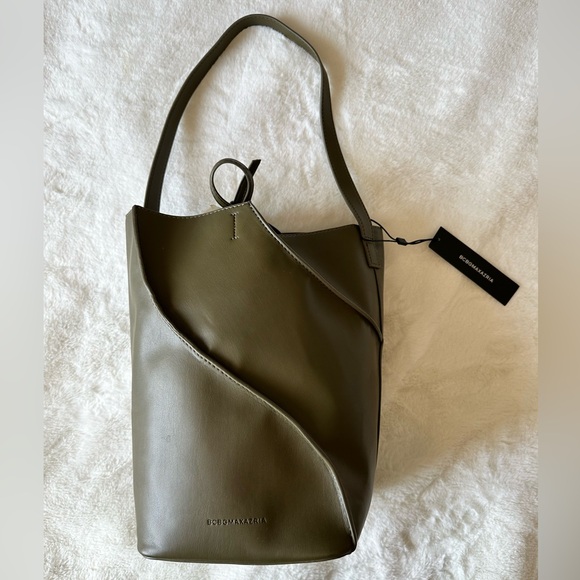 BCBGMaxAzria Handbags - BNWT BCBG Olive Green Bucket Bag
